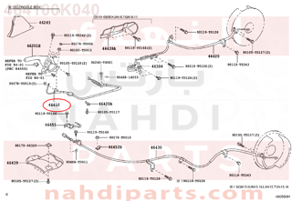 464100K040,CABLE ASSY, PARKING BRAKE, NO.1,كيبل سلك توصيل 