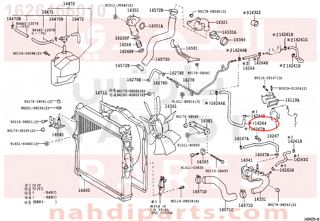 1626466010,HOSE, WATER BY-PASS, NO.2,خرطوم المبرد  الرديتر 