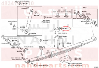 483410K010,BUMPER, REAR SPRING,جلدة 