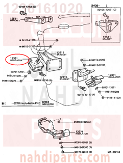 1236161020,INSULATOR, ENGINE MOUNTING, FRONT,كرسي مكينة