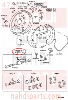 4755016060,CYLINDER ASSY, REAR WHEEL BRAKE(FOR RH, FRONT OR UPPER),سلندر (أسطوانة )