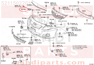 5211502201,SUPPORT, FRONT BUMPER SIDE, RH,قاعدة صدام امامى يمين