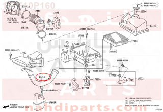 177510P160,INLET, AIR CLEANER, NO.1,توصيله قربه هواء عند الصدام