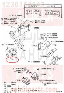 1236154143,INSULATOR, ENGINE MOUNTING, FRONT,كرسي  المحرك 