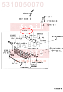5310050070,GRILLE, RADIATOR,شبك 