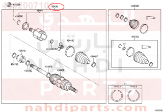 4342007101,SHAFT ASSY, FRONT DRIVE, LH,عكس أمامي يسار كامل