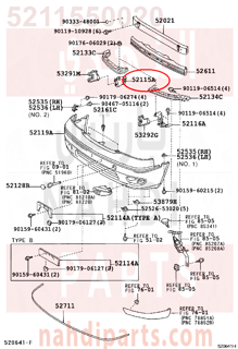 5211550020,SUPPORT, FRONT BUMPER SIDE, RH,قاعدة صدام امامى يمين