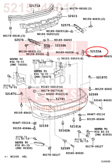 5215548011,SUPPORT, REAR BUMPER SIDE, RH,دعامة 