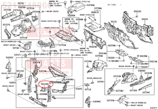 5211648060,SUPPORT, FRONT BUMPER SIDE, LH,قاعدة صدام امامي يسار