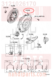 3121026170,COVER ASSY, CLUTCH,غطاء 