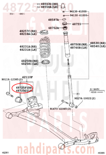 4872552060,BUSH, REAR AXLE CARRIER, RH,جلبة كمر خلفي