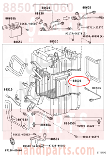 8850160060,EVAPORATOR SUB-ASSY, COOLER, NO.1,ثلاجة مكيف