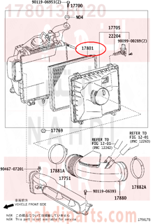 1780138020,ELEMENT SUB-ASSY, AIR CLEANER FILTER,فلتر هواء مكينة