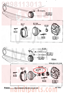 9098113013,BULB(FOR HEADLAMP, NO.1),لمبه