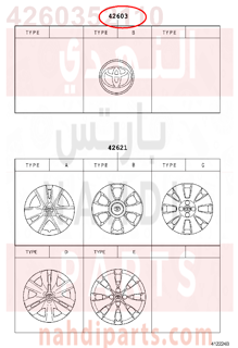 4260352110,ORNAMENT SUB-ASSY, WHEEL HUB,طاسة كفر 