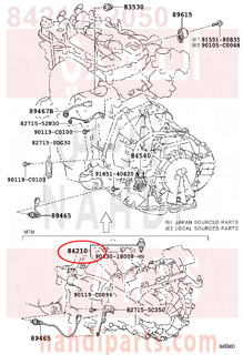 8421052050,SWITCH ASSY, BACK-UP LAMP,سوتش لمبه الريوس - الرجوع للخلف