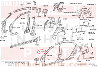 6113233090,PILLAR, FRONT BODY, OUTER LH,قائم 