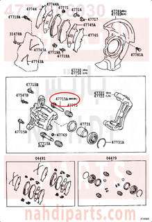 4771506030,PIN, FRONT DISC BRAKE CYLINDER SLIDE,بنز 