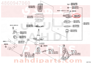 4860947060,SUPPORT SUB-ASSY, FRONT SUSPENSION, RH,كرسي مساعد أمامي يمين