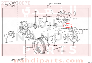 2733030070,ROTOR ASSY, ALTERNATOR,قلب دينمو 