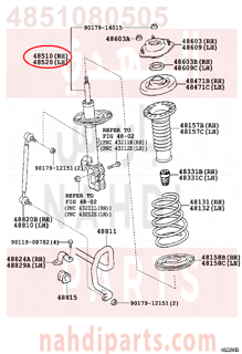 4851080505,FRONT RIGHT SHOCK ABSORBER ,مساعد أمامي يمين