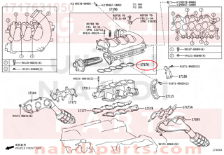 1717631050,GASKET, AIR SURGE TANK TO INTAKE MANIFOLD,وجه  