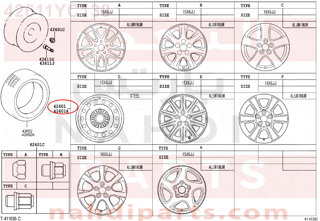 42611YC130,WHEEL, DISC (FOR SPARE),جنط احتياطي 