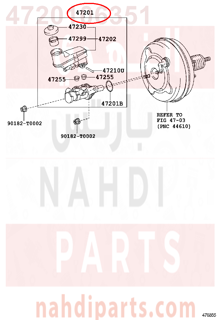 4720106351,CYLINDER SUB-ASSY, BRAKE MASTER,علبه فرامل كامله - سلندر فرامل