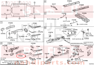 5702633020,MEMBER SUB-ASSY, FRONT SIDE, OUTER LH,قاعدة كمر