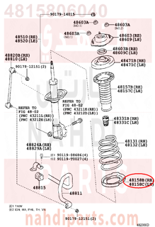 4815806040,INSULATOR, FRONT COIL SPRING, LOWER RH,قاعدة  