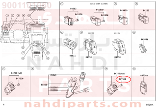 9001101060,BULB, SEAT HEATER SWITCH,لمبه