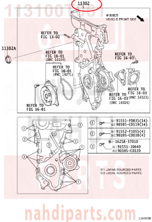 113100T061,COVER SUB-ASSY, TIMING CHAIN OR BELT,غطاء صدر مكينة 
