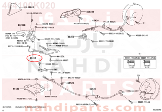 464100K020,CABLE ASSY, PARKING BRAKE, NO.1,كيبل سلك توصيل 