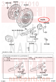 3123071010,BEARING ASSY, CLUTCH RELEASE,ملحقات الجربكس 