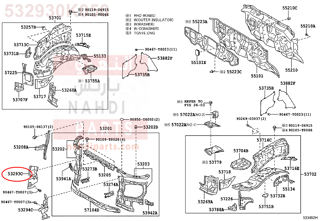 532930K050,DEFLECTOR, RADIATOR SIDE, RH),هواية رديتر مكيف -حاجز هواء 