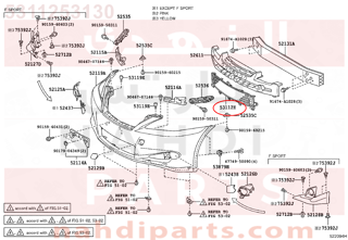 5311253130,GRILLE, RADIATOR, LOWER NO.1,شبك صدام أمامي