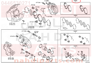 0446530271,PAD KIT, DISC BRAKE, FRONT,قماش فرامل أمامي