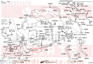 1632531010,GASKET, WATER INLET HOUSING, NO.1,وجه  