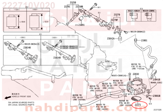 222710V020,GASKET, THROTTLE BODY,وجه  