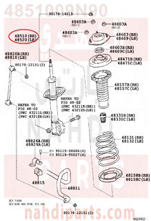 4851009N90,ABSORBER ASSY, SHOCK, FRONT RH,مساعد أمامي يمين