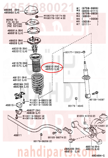 4851080021,ABSORBER ASSY, SHOCK, FRONT RH,مساعد أمامي يمين