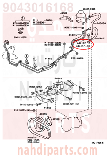 9043016168,GASKET, UNION NUT,وجه  