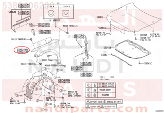 5380106200,FENDER SUB-ASSY, FRONT RH,رفرف أمامي يمين كامل