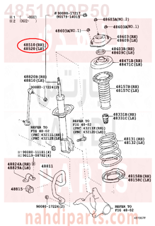 4851009P50,FRONT RIGHT SHOCK ABSORBER ,مساعد أمامي يمين