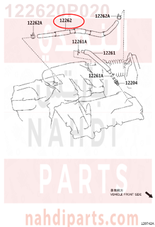 122620P020,HOSE, VENTILATION, NO.2,خرطوش تبخير الزيت - الصغير