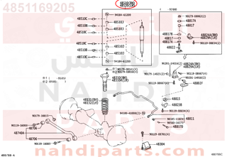 4851169205,ABSORBER ASSY, SHOCK, FRONT RH,مساعد أمامي يمين