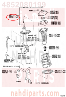 4852080199,FRONT LEFT SHOCK ABSORBER ,مساعد أمامي يسار