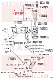 4853009U60,ABSORBER ASSY, SHOCK, REAR RH,مساعد خلفى يمين 