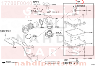 17700F0040,CLEANER ASSY, AIR,قربة هواء مكينة كامله