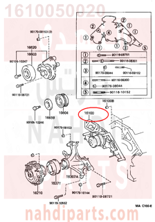 1610050020,PUMP ASSY, ENGINE WATER,طرمبة ماء - مضحة مويه